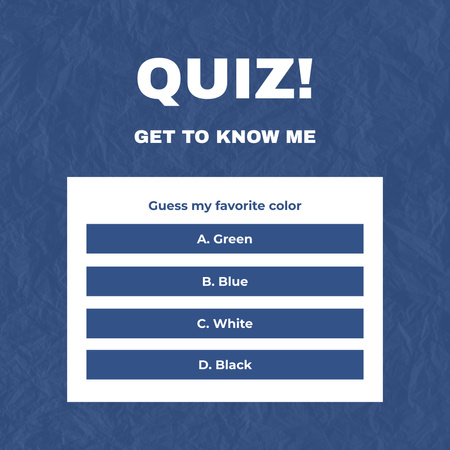 Designvorlage Quiz about Favourite Color für Instagram