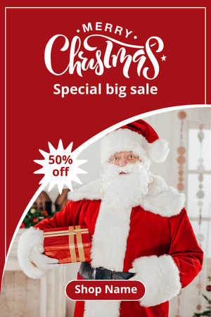 Christmas Special Big Sale Announcement Pinterest Design Template