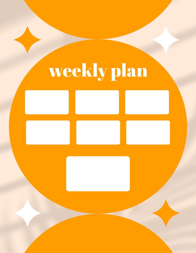 Bright Weekly Plan List Notepad 8.5x11in Design Template