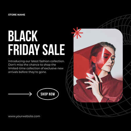 Black Friday Specials for Trendy Outifts Instagram AD Design Template