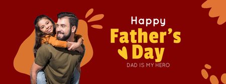 Father's Day Greeting Facebook Video cover Design Template