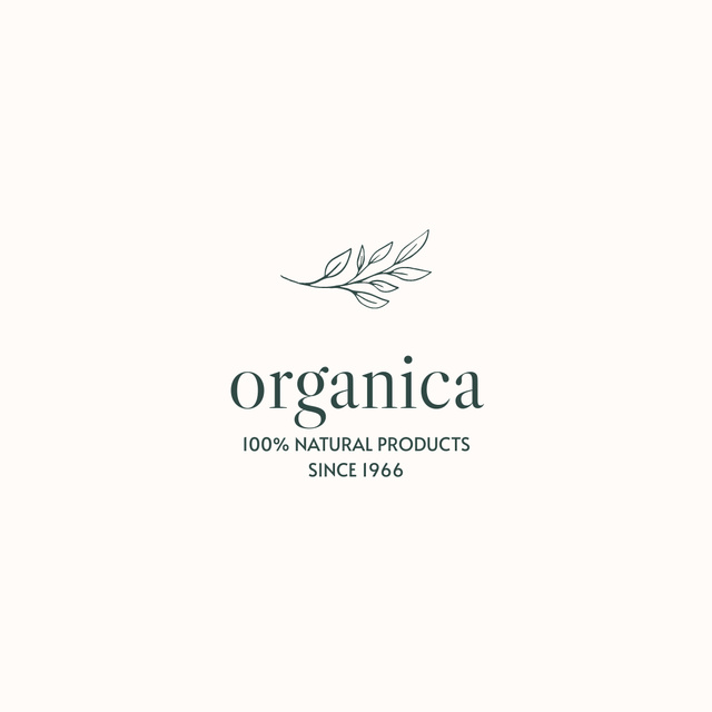 Offer of Organic Natural Products Logo 1080x1080px Design Template