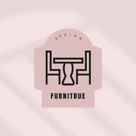 Furniture Salon Ad Logo Tasarım Şablonu