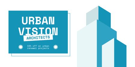 Designvorlage Urban Vision Architects Service zum reduzierten Preis für Twitter