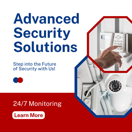 Advanced Security and Monitoring Solutions Instagram Design Template