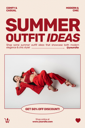 Ontwerpsjabloon van Pinterest van Ideeën voor zomeroutfits