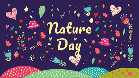 Nature Day Celebration Announcement FB event cover Modelo de Design