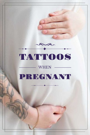 Happy pregnant woman Pinterest Design Template