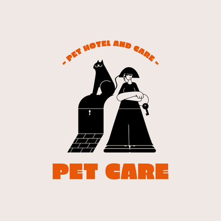 Pet Hotel and Care Animated Logo Design Template