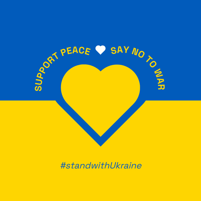 Solidarity in Ukraine's Struggle Instagramデザインテンプレート