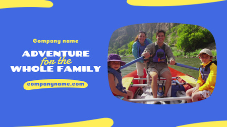 Ontwerpsjabloon van Full HD video van Familie River Rafting Aankondiging