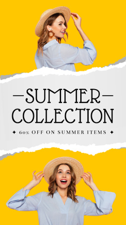 Template di design Summer Collection of Hats Instagram Story