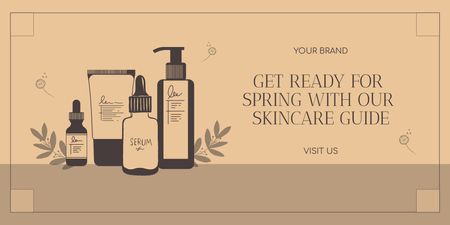 Spring Skincare Guide Suggestion Twitter Design Template