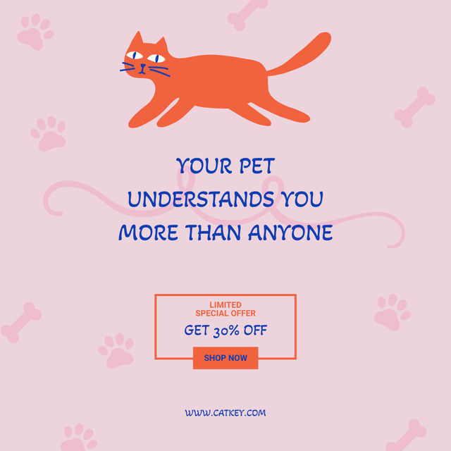 Quote about Pet Instagram Design Template
