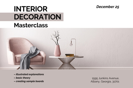 Masterclass of Interior decoration Poster 24x36in Horizontal Šablona návrhu