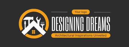 Продвижение услуг вдохновляющего архитектурного бюро Facebook cover – шаблон для дизайна
