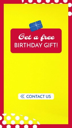 Colorful Birthday Gift For Free Offer TikTok Video Design Template