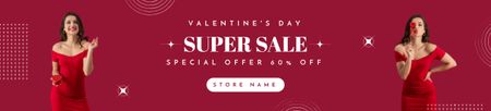 Super Sale on Valentine's Day Ebay Store Billboard Design Template