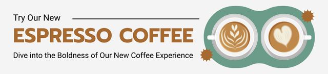 Full-bodied Coffee Beverages And Espresso Offer Ebay Store Billboard Design Template