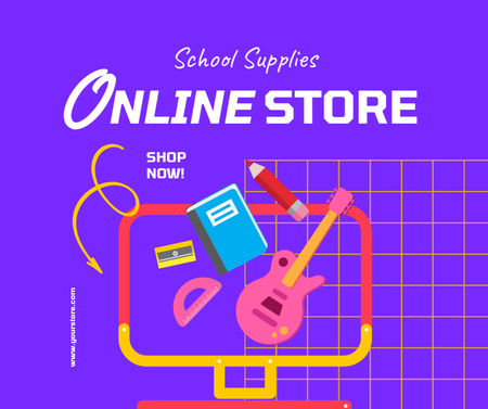 Back to School Special Offer from Online Store Facebook Design Template