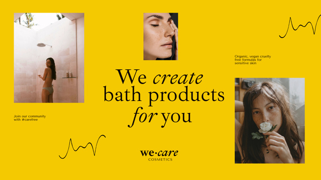 Designvorlage Skincare Ad with Beautiful Women für Full HD video
