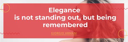Citation about Elegance with Attractive Girl Email header Design Template