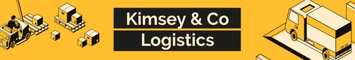 Logistics Company Ad With Trucks And Warehouse 