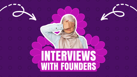 Interviews with Successful Founders Youtube Thumbnail Design Template