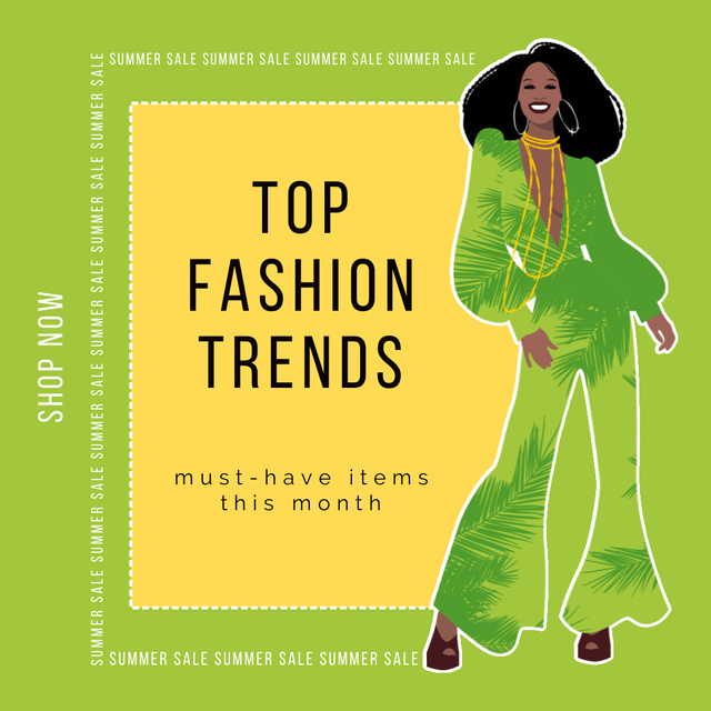 Top Fashion Trends Review Instagram Šablona návrhu