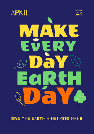 Szablon projektu Earth Day Announcement Poster A3