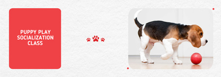 Puppy socialization class with Dog Tumblr Modelo de Design