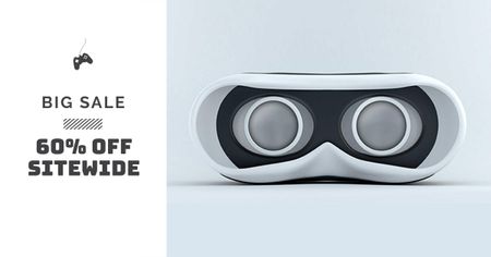 Plantilla de diseño de Discount Offer with Virtual Reality Glasses Facebook AD 