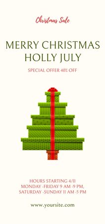  July Christmas Sale Special Offer Flyer DIN Large Design Template