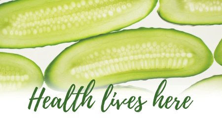 Health Ad with Fresh Sliced Cucumbers Full HD videoデザインテンプレート