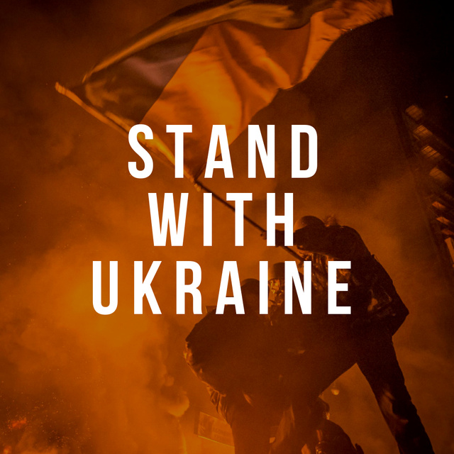 Designvorlage Ukrainian Soldiers at War für Instagram