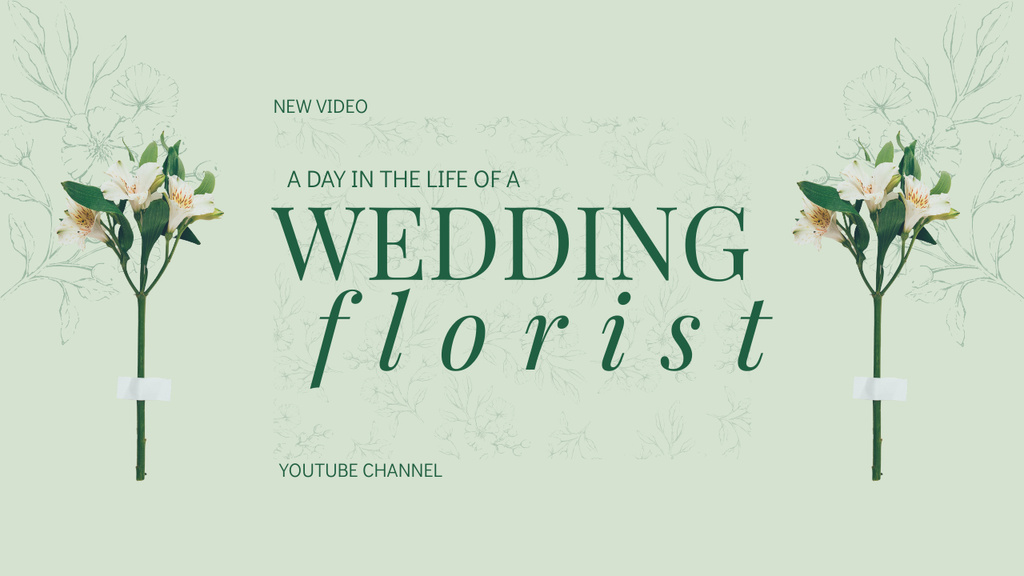 Ontwerpsjabloon van Youtube Thumbnail van Wedding Florist Proposal