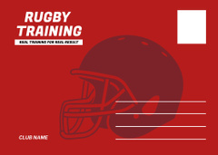 Rugby Training Advertising with Confident Coach