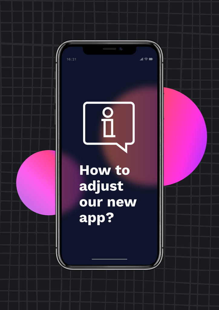 Startup Idea with App on Phone Screen Poster Modelo de Design