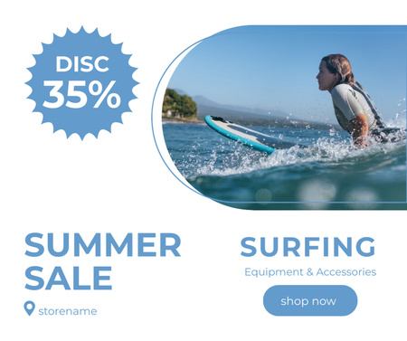Surfing Equipment and Accessories Facebook Design Template