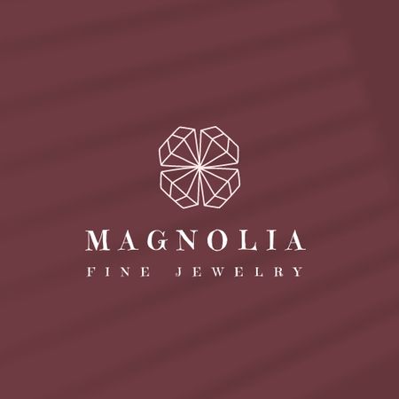 Ontwerpsjabloon van Logo van Magnolia Fine Jewelry Store Logo
