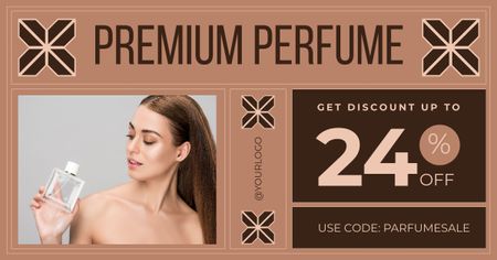 Designvorlage Discount on Fragrant Women's Perfume für Facebook AD
