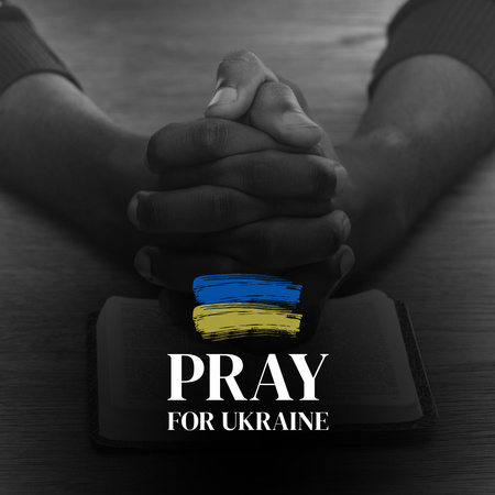Pray for Ukraine Instagram Modelo de Design