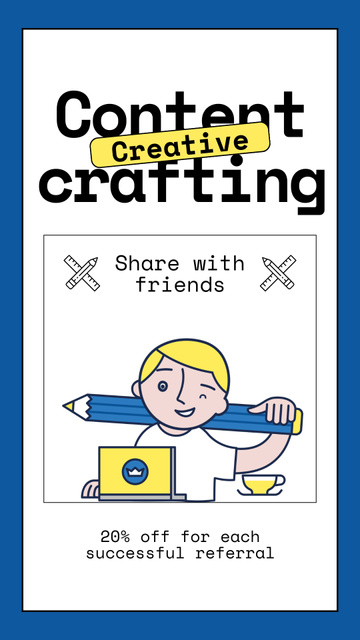 Content Creative Crafting Services Ad Instagram Video Story Modelo de Design