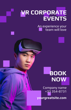 Virtual Corporate Events Ad Invitation 5.5x8.5in Tasarım Şablonu