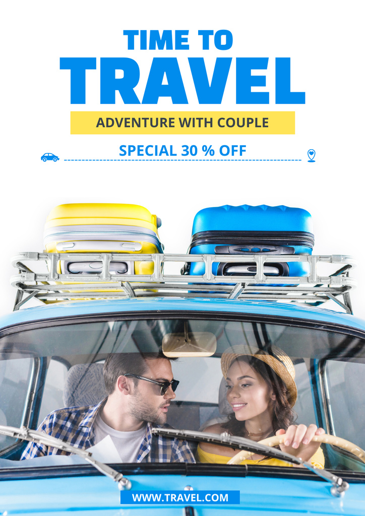 Plantilla de diseño de Travel Adventures for Couples Poster 
