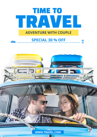Travel Adventures for Couples Poster Design Template