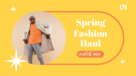 Template di design Fashion Spring Trends for Men Youtube Thumbnail