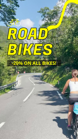Oferta de bicicletas de estrada duráveis com tarifas reduzidas TikTok Video Modelo de Design