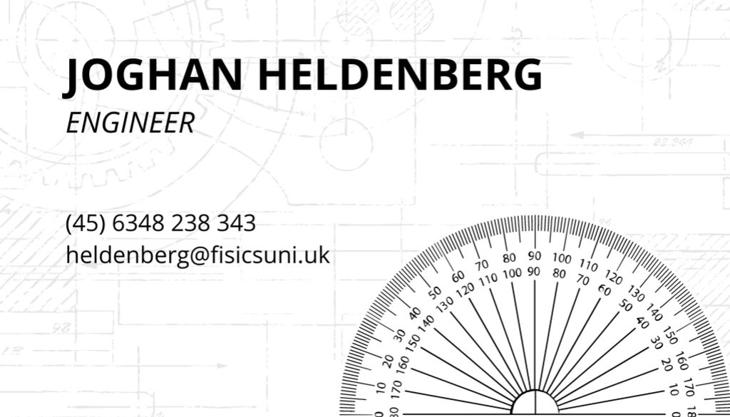 Engineer Service Offer with Ruler Business Card US Design Template