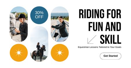 Premium Equestrian School At Lowered Price Facebook AD Design Template